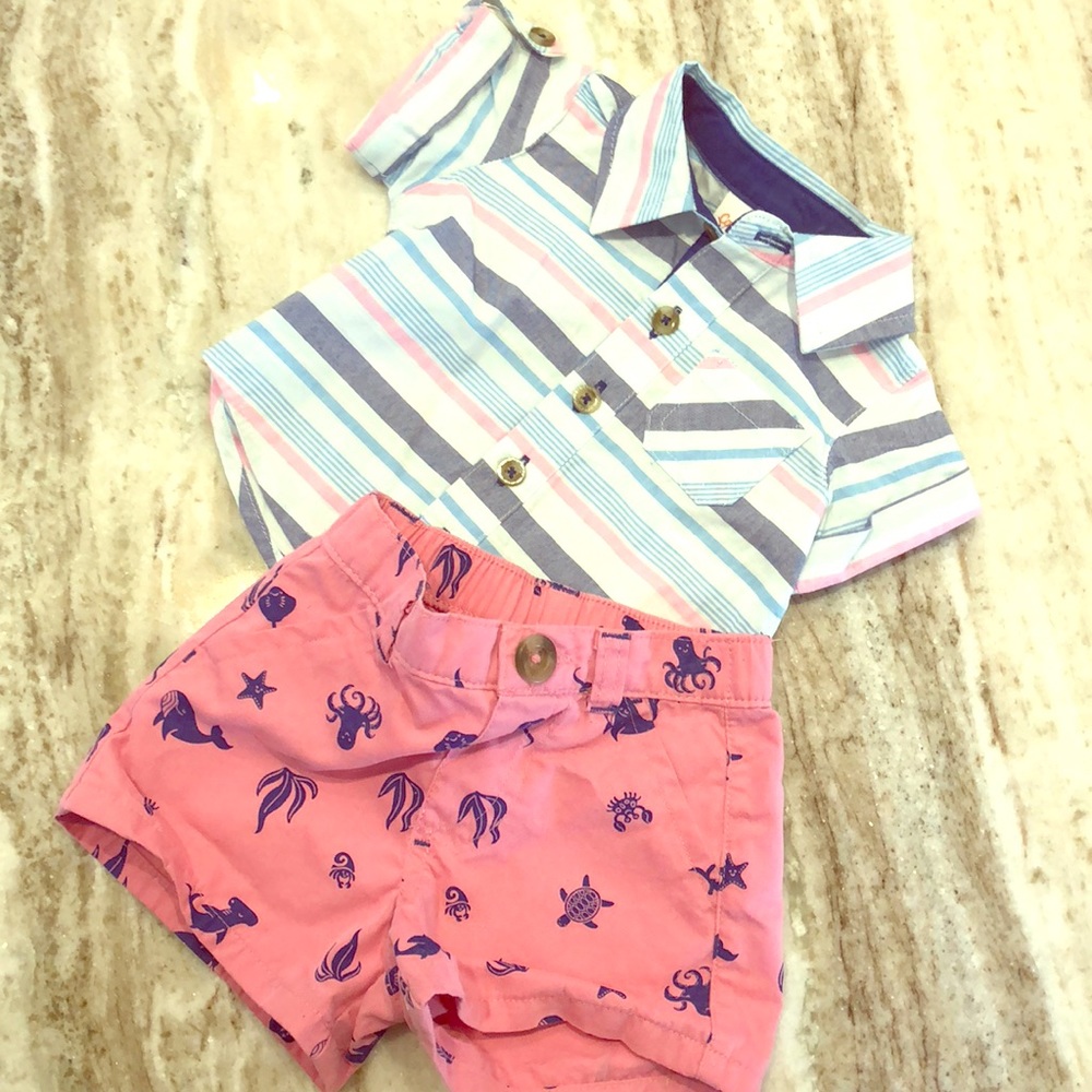 SOLD Cat and jack two piece boys outfit